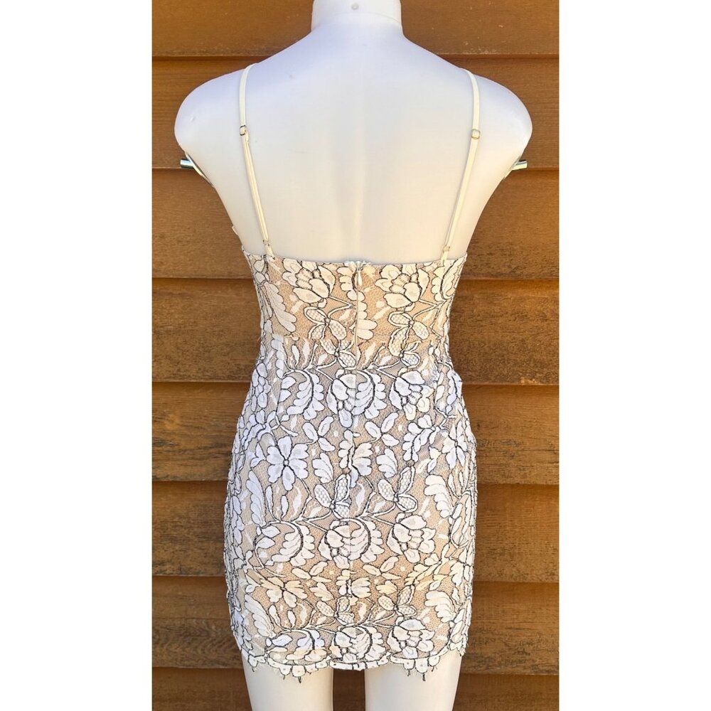 Lulus White Lace Floral Embroidered Mini Dress With Adjustable Spaghetti Straps - Picture 3 of 9